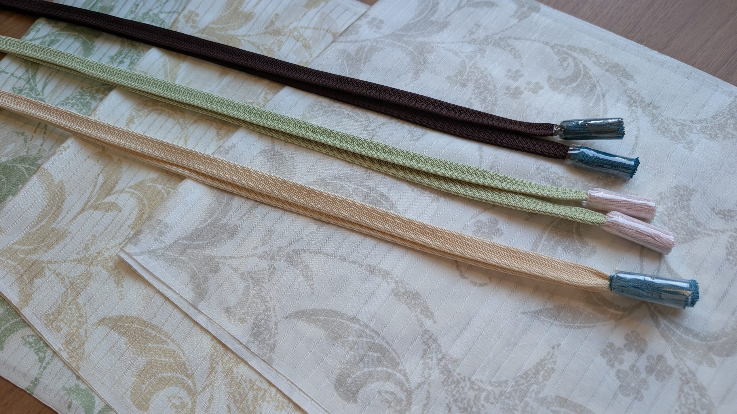 夏用帯締め、帯揚げ